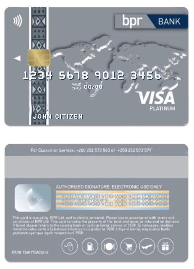 Burundi BPR bank visa platinum credit card